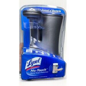 Lysol No-Touch Hand Soap Dispenser Silver Stainless Look
